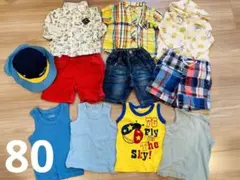 80 まとめ売り　半袖　タンクトップ　半ズボン　帽子　夏