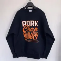 M黒【PORKCHOP】MASA SCULP SWEAT／新品未使用／送料込