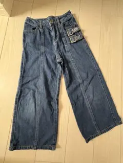 JENNI デニムブルー ワイドパンツ 140cm