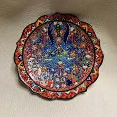 トルコ　キュタフヤ　陶器　ボウル　ハンドメイド 18×3.4cm