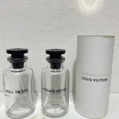 ［空き瓶]LOUIS VUITTON 香水 3本セット ルイ・ヴィトンからエピ・レザーのトラベルケース付き「スペル オン