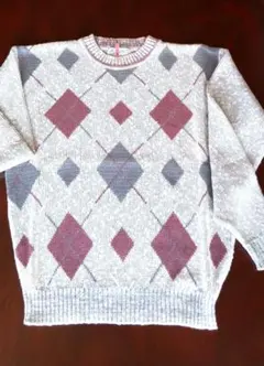 メンズセーター　ダイヤ柄