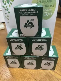 GREEN LABEL+ ミセスグリーンアップル　グラス ５個　ショッパー6個 GREEN LABEL Mrs. Green Apple グラス5個セットの通販 by まりあ