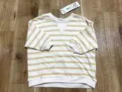 【新品未使用】オーガニックコットン 薄手ボーダートレーナー 70