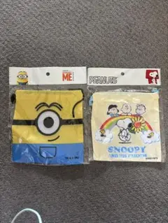 #ミニオンズスヌーピ巾着セット