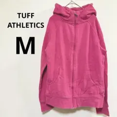 TUFF ATHLETICS 【M】ピンクパーカー 裏起毛 サムホール袖