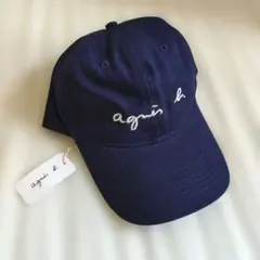 【agnès b.】定番ロゴ刺繍キャップ