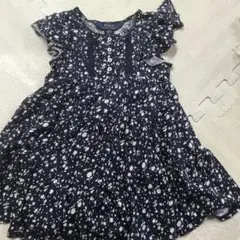 ワンピース　ラルフローレン  お花柄　紺