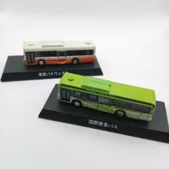 バス ミニカー 2台セット 東武バス 国際興業バス