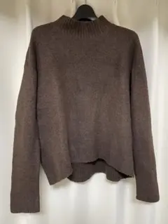 最終値下げ！UNIQLOウール100% ブラウン ハイネックセーター