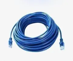 【新品未使用・送料無料】LANケーブル CAT5e 事務所 有線 20m 青