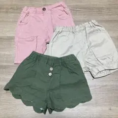 80サイズ　ショートパンツ 3点セット