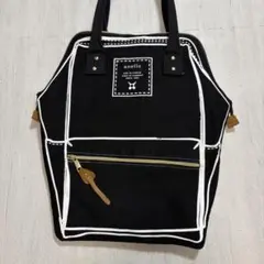 ☆アネロ　キャンバス　ペイント　トートバッグ　ハンドバッグ　A4収納