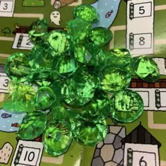 【20個】グリーンキラキラストーンまとめ売りセット
