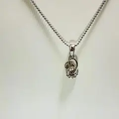 【送料込み】ネックレス ビーズ メッキ？ シルバー？ ハート イミテーション 銀