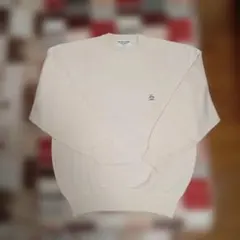 美品/マンシングウェア白セーター/日本製ウール100%