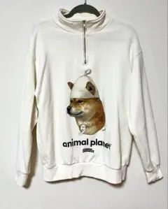【中古品】フリークスストア　柴犬トレーナー　ハーフジップ　柴犬　S 男女兼用