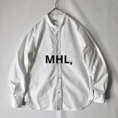 春物 MHL, エムエイチエル バンドカラーシャツMARGARET HOWELL