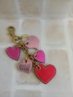 コーチハート型レザーチャーム