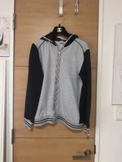 D&G ジュニア フード付きパーカー グレー/ブラック