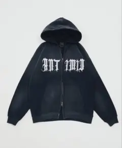 【極美品】antimid アンチミッド ダブルジップ パーカー ブラック