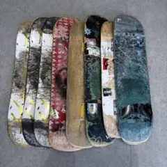 【廃デッキ】スケートボード　デッキ　USED DIY リメイク8枚セット