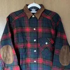 ウールリッチ ウールシャツ グリーンレッドチェック L 80s 米国製 美品