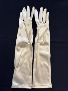 Cherieウェディンググローブ　CG-045 OW（40） サテン ロング