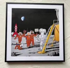 【額入りポスター】タンタンの冒険 サメ型潜水艦 アートプリント　リトグラフ 額入りポスター】タンタンの冒険 サメ型潜水艦 アートプリント