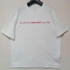 Calvin Kleinカルバンクライン新品未使用Tシャツ半袖フロントロゴ白XL