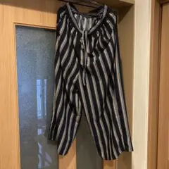 ゴールデンベア　ストライプ ガウチョパンツ M
