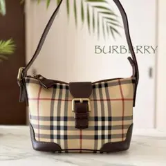極美品 BURBERRY バーバリー レザーショルダーバッグのサムネイル