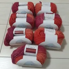 Aurora Wool 毛糸 オレンジ系・ピンク系 約25g　No.3