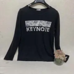 RFLACHE ブラック 長袖 Tシャツ KEYNOTEプリント 黒 Lサイズ