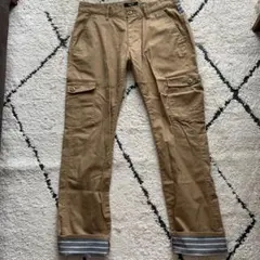 PLUS ONE ベージュ カーゴパンツ L