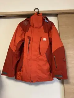 メンズ　ellesse オレンジ 赤　スノーボード、スキーウェア フード付き