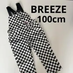 美品 BREEZE オーバーオール 95-105 チェッカー柄 フラッグチェック
