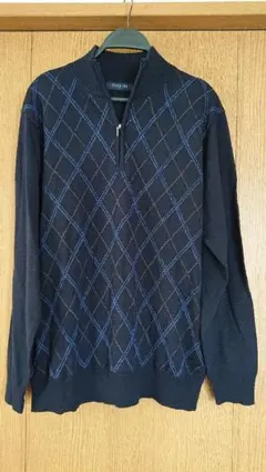 〈メンズ〉ニットセーター (ネイビー)