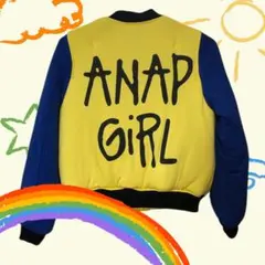 ANAP ボンバージャケット ANAP GIRL 140 130 S 青 黄色