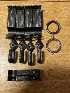 カーテンレールフック＆ポール支、カーテンホルダー