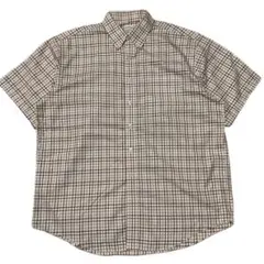 Brooks Brothers チェック 半袖 BD シャツ コットン XL