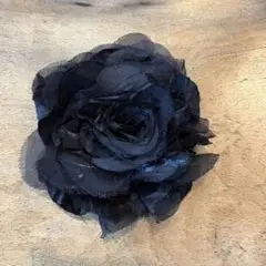 ブラックバラ コサージュ