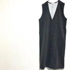 ショコラフィネロープ　ノースリーブワンピース　ダークグレー
