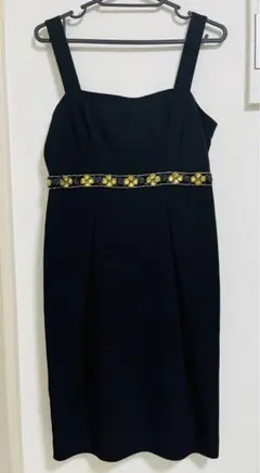 【美品】グレースコンチネンタル ショール付 ドレス ワンピース 黒 ビジュー