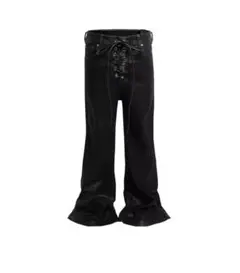 rickowens似　blackcoatingflaredenim opium
