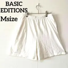 BASIC EDITIONS【M】ホワイト大きめ ショートパンツ