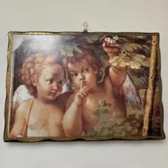 イタリア　エンジェル　絵画　木材　アンティーク　フィレンツェ　天使 ⭐️イタリア アンティーク エンジェルフィギュリンまとめ - メルカリ