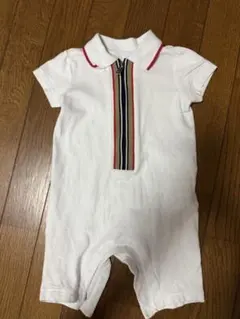 バーバリー白いポロシャツロンパース 70cm 未使用