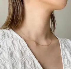 サージカルステンレス シン 人気✨1mmチェーンネックレス ヘビロテ ネックレス