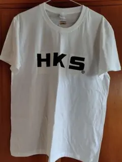 HKS　ロゴ入り　ホワイト　Tシャツ